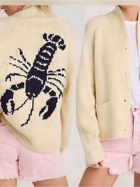 Boutique!! lobster Cardi NWOT Size XL (fits like a M-L)